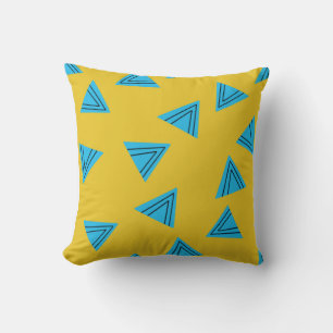 Cojín Decorativo Triángulos modernos abstractos amarillos de moda