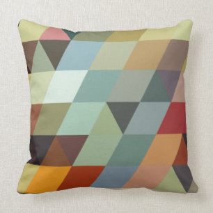 Cojín Decorativo Triángulos multicolores geométricos de los modelos