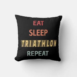 Cojín Decorativo Triatlón - Come Duerme Triatlón Repite