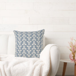 Cojín Decorativo Tribal azul turbio