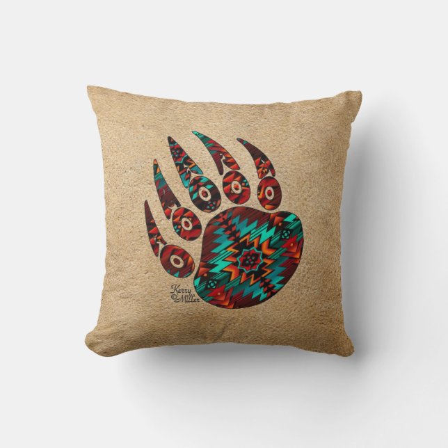 Cojín decorativo Tribal Bear Paw (Anverso)