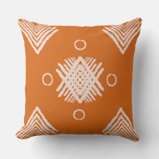 Cojín Decorativo Tribal Boho Naranja
