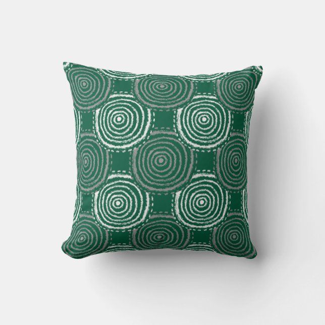 Cojín Decorativo Tribal Circle Pattern Throw Pillow (Anverso)