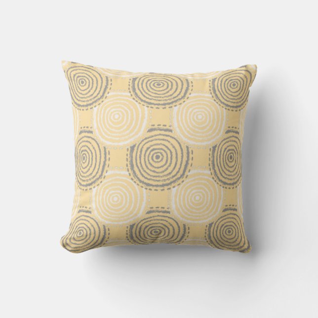 Cojín Decorativo Tribal Circle Pattern Throw Pillow (Anverso)