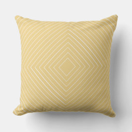 Cojín Decorativo tribal cuadrado blanco delgado amarillo crema