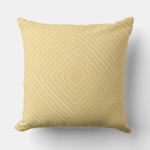 Cojín Decorativo tribal cuadrado blanco delgado amarillo crema