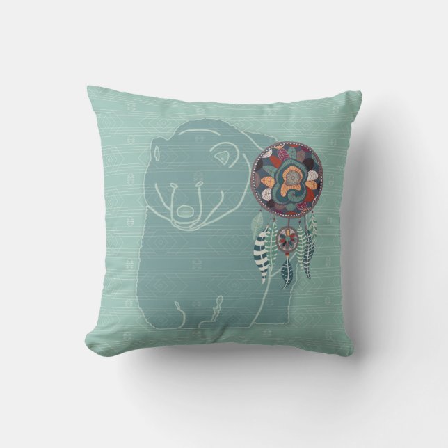 Cojín Decorativo Tribal Nativa Estadounidense De Dos Lados (Anverso)