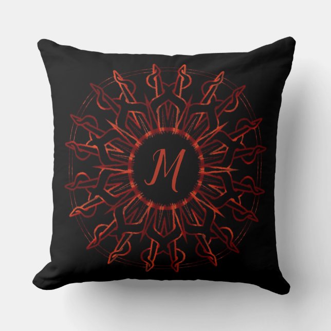 Cojín decorativo Tribal Red Sun (Anverso)
