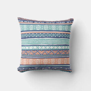 Cojín Decorativo Tribual Pastel Navajo: patrón sin costuras.