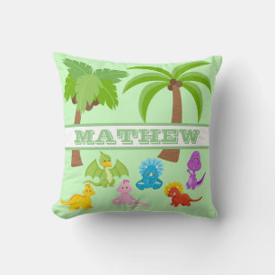 Cojín Decorativo Triceratops Bebé Personalizado y Amigos