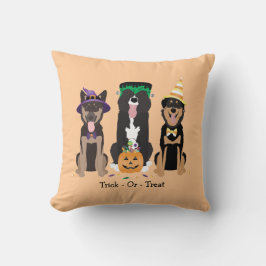 Cojín Decorativo Trick O Traer Perros En Vestidos De Halloween