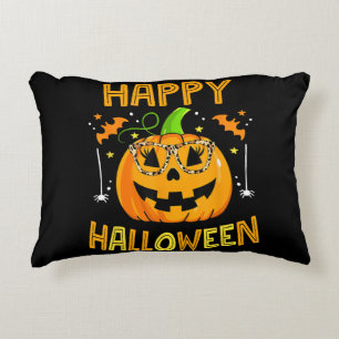 Cojín Decorativo Trick O Trek Halloween Funny Calabaza Feliz Hallo