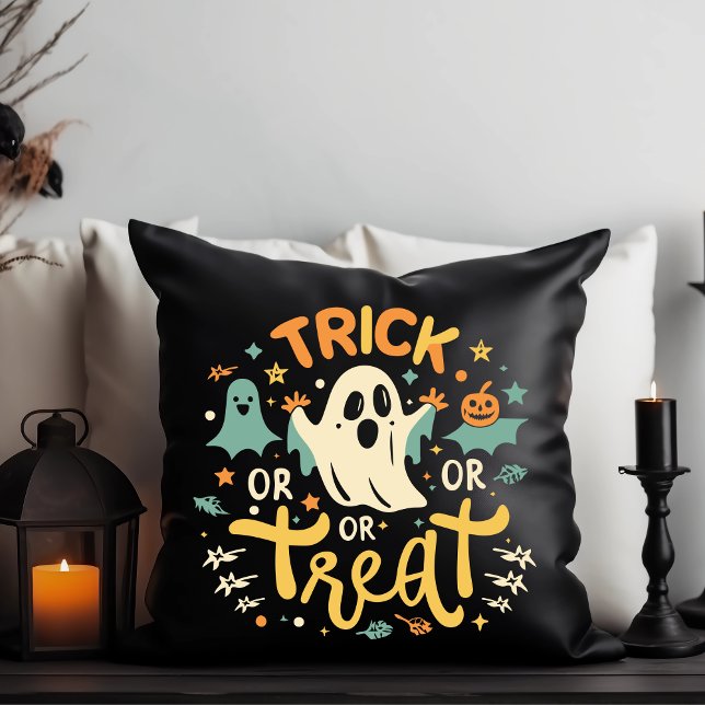 Cojín Decorativo Trick or Treat Ghost Halloween (Subido por el creador)
