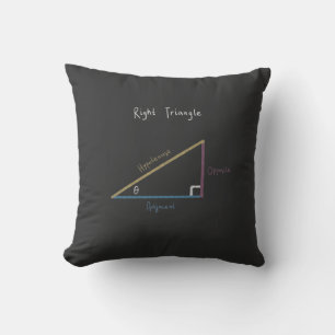 Cojín Decorativo Trigonometría triangular derecha sine coseno tange