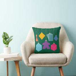 Cojín Decorativo Trim the Tree with Board Games Square Throw Pillow