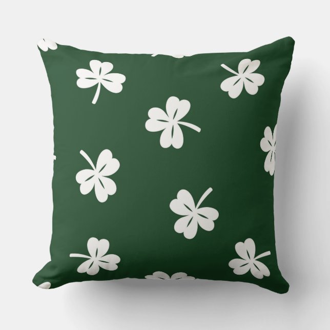 Cojín Decorativo Trinco verde/blanco sacudida de Patrick (Anverso)