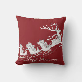 Cojín Decorativo Trineo de Navidad con Reno