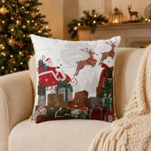 Trineo y renos de Navidad de Santa