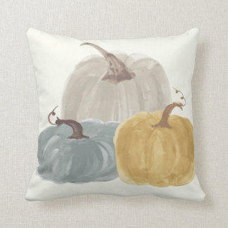 Cojín Decorativo Trío de la calabaza en acuarela