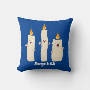 Cojín Decorativo Trío de velas cantarinas lindas caricatura