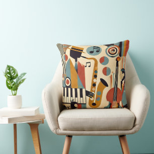 Cojín Decorativo Trío minimalista moderno de la era del jazz de med