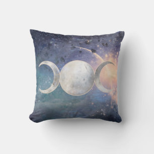 Cojín Decorativo Triple Diosa de la Luna del Universo Celestial Moo