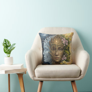 Cojín Decorativo Triple Diosa Invierno a Primavera Imbolc Arte Fant