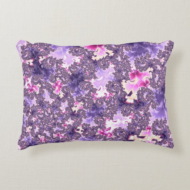 Cojín Decorativo Trippy Funky Boho Groovy Pastel Espiral Arte Fract (Anverso)