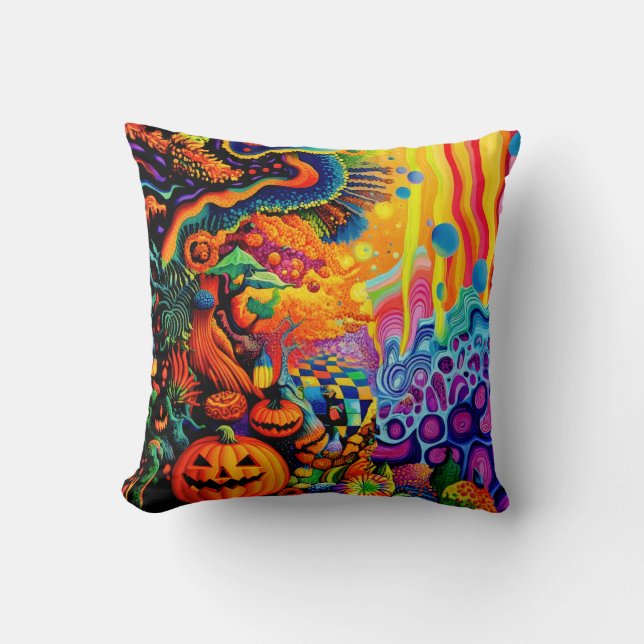 Cojín Decorativo Trippy Halloween (Anverso)