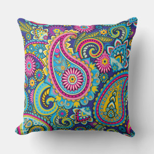Cojín Decorativo Trippy Hippy Retro Paisley