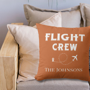 Cojín Decorativo Tripulación de Vuelo Avión Vuela Terracota Persona