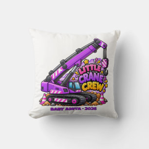 Cojín Decorativo Tripulación Personalizada de Grulla Pequeña