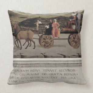 Cojín Decorativo Triumph de Battista Sforza, duquesa de Urbino.