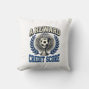 Cojín Decorativo Trofeo Antiguo Puntuación de Crédito de Fútbol