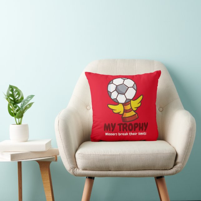 Cojín Decorativo Trofeo de Fútbol de personalizable (Silla)