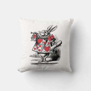 Cojín Decorativo Trompetista del Conejo Blanco Alice en el País de 