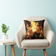 Troncos Ardiendo Llamas y Brasas