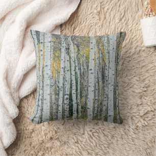 Cojín Decorativo troncos de árbol de álamo   Aspen, Colorado