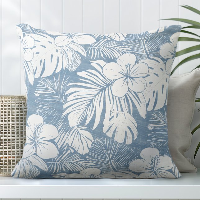 Cojín decorativo tropical azul (Subido por el creador)