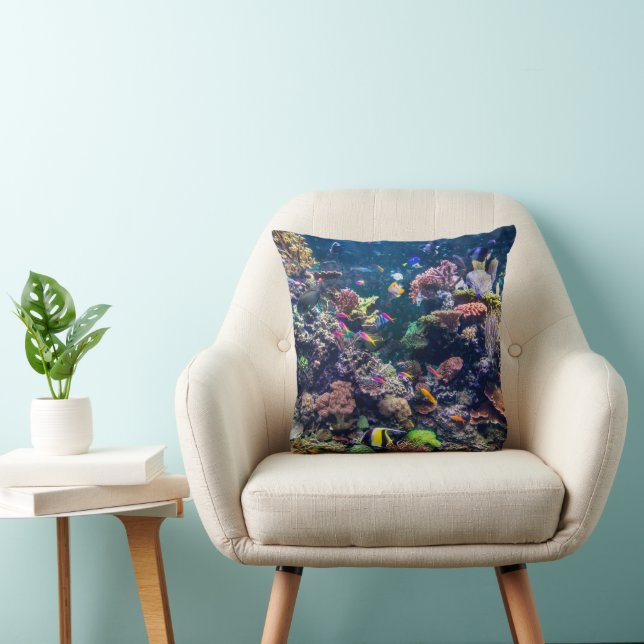 Cojín Decorativo Tropical Beaches | Underwater Coral Reef (Silla)