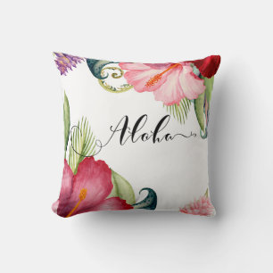 Cojín Decorativo Tropical Botánico Floral Aloha Hibisco Verano