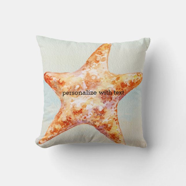 Cojín Decorativo Tropical de playa con Starfish (Anverso)