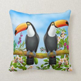 Cojín decorativo tropical de Toucans