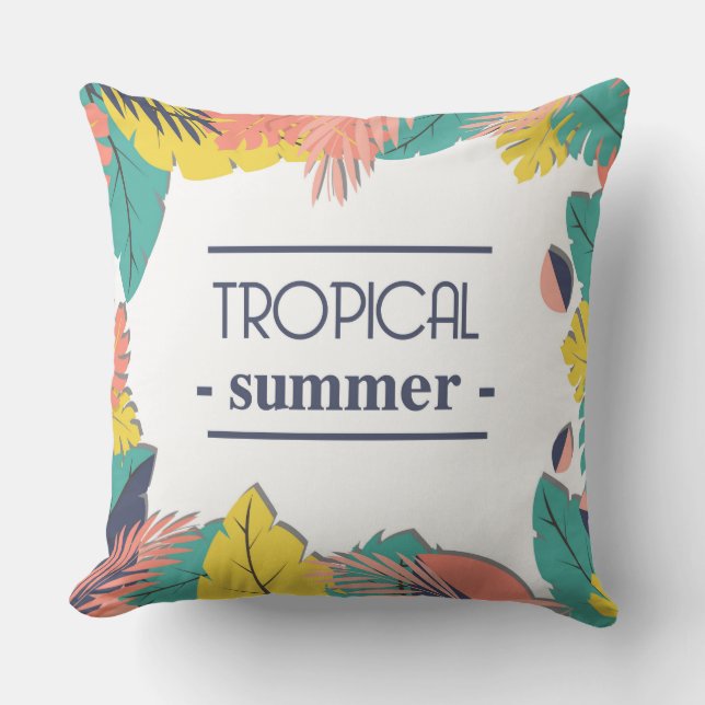 COJÍN DECORATIVO TRopical de verano (Anverso)