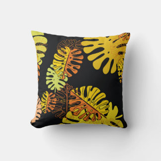 Cojín Decorativo Tropical de verano con patrón de hojas exóticas