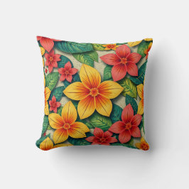 Cojín Decorativo tropical floral design 