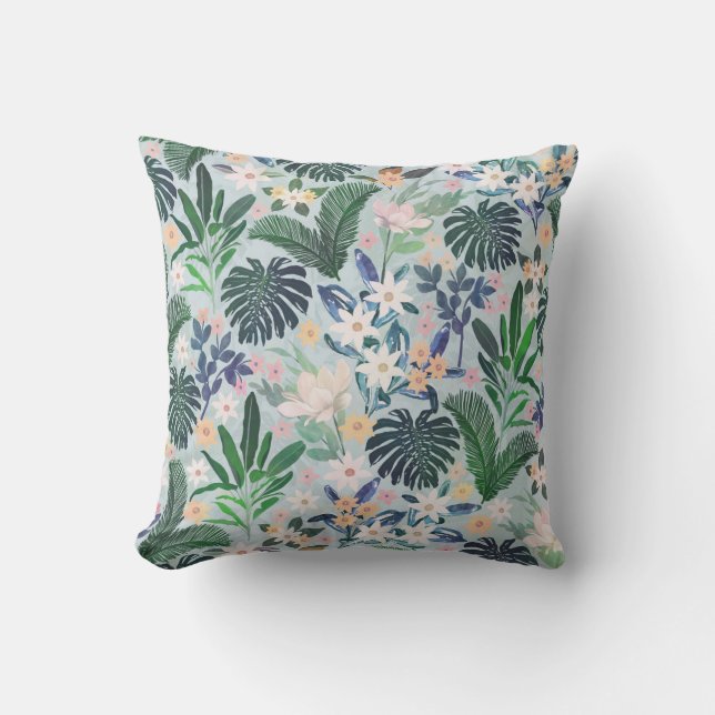 Cojín Decorativo Tropical Foliage Floral Pattern (Anverso)