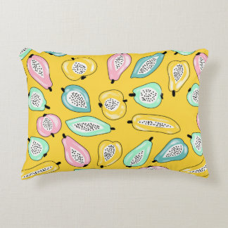 Cojín Decorativo Tropical fruits print pattern illustration