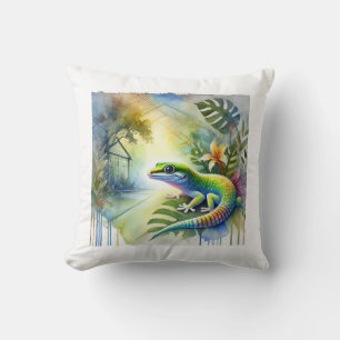 Cojín Decorativo Tropical house gecko 201024AREF101 - Watercolor