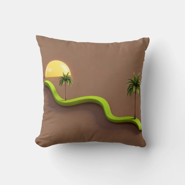 Cojín Decorativo Tropical Modern Decorative Throw Pillow (Anverso)
